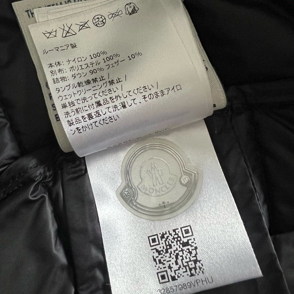 MONCLER Daurade Black Puffer Peplum Down Hooded Jacket Medium Size 2  AUTHENTIC - Picture 14 of 16